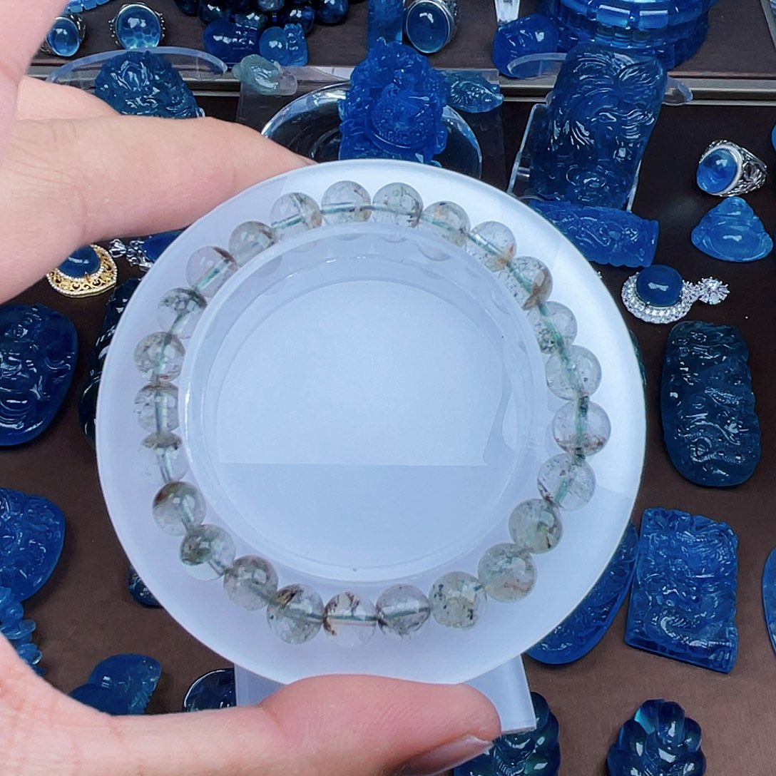 天然辰砂幽灵手串