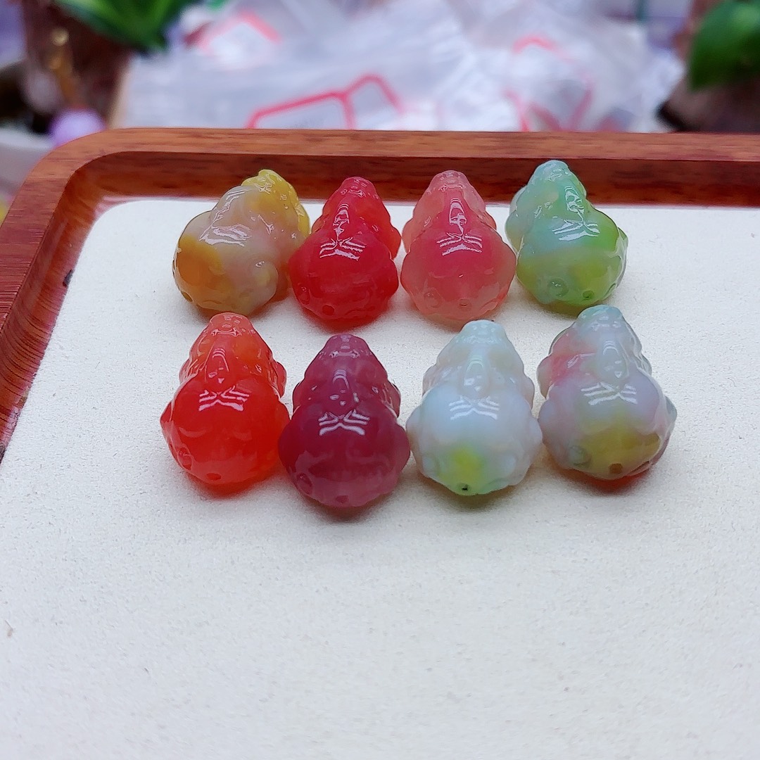 手***花玛瑙/玉髓未镶嵌手链盐源6