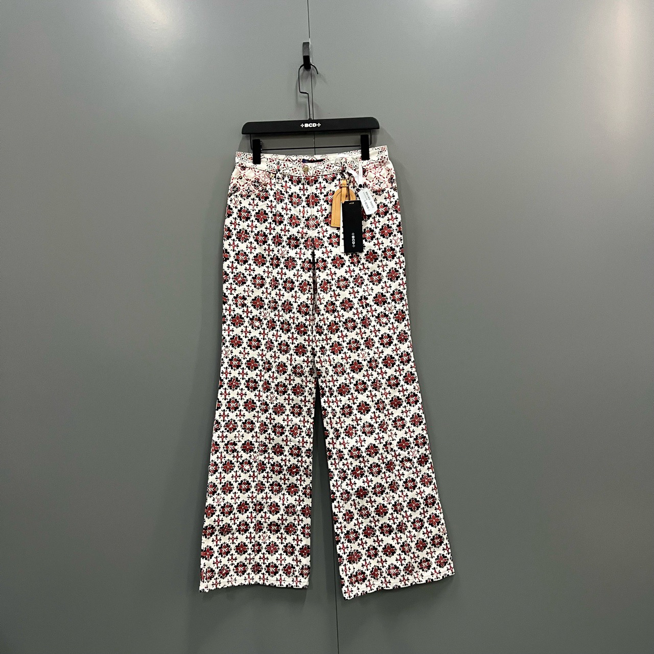 Louis Vuitton lv 米红色满印老花微喇裤 38码/98新/13800/吊牌 b