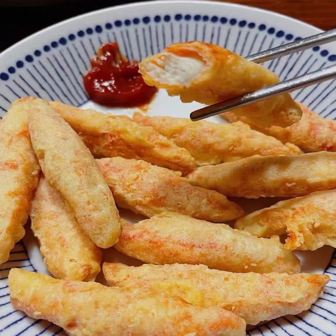 连云港发货 方便美食 天妇罗蟹柳 200g/包 到手10包 送10包番茄酱