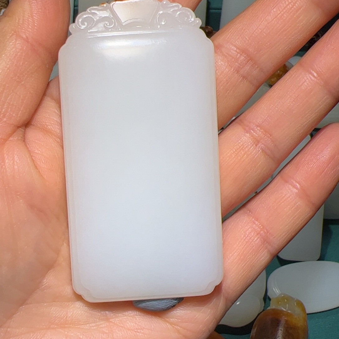 和田玉吊坠(不含链)未镶嵌清*