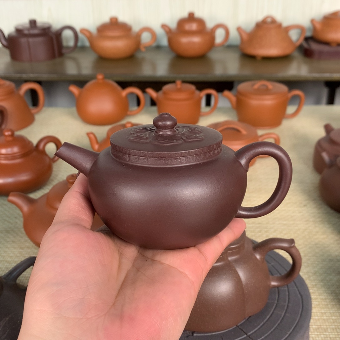 紫砂茶壶紫泥容量150
