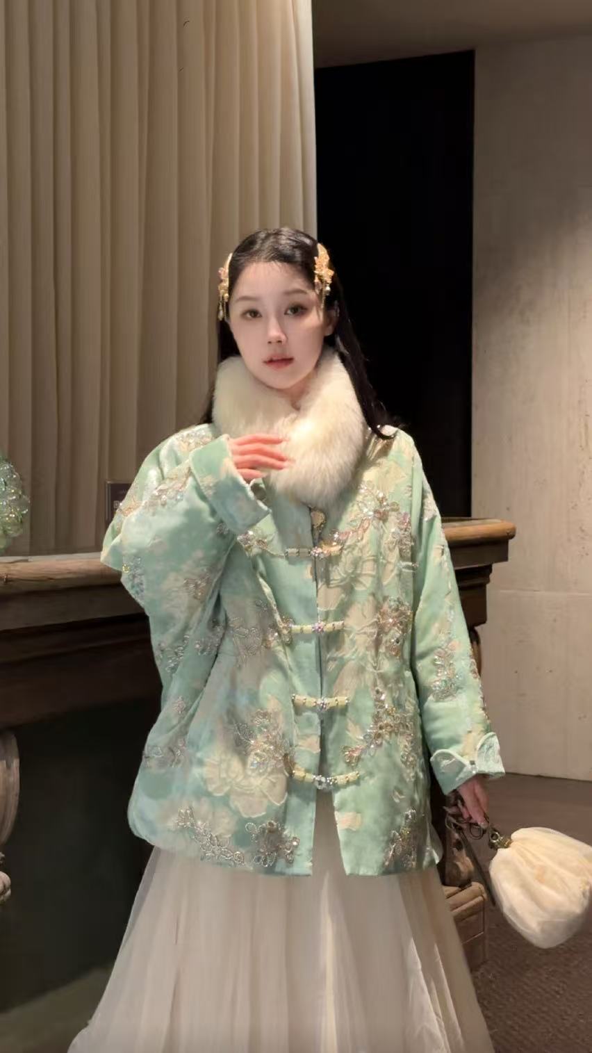 Mill Lin【绿野仙踪】国风女2025时尚冬季加厚新国标90羽绒服外套