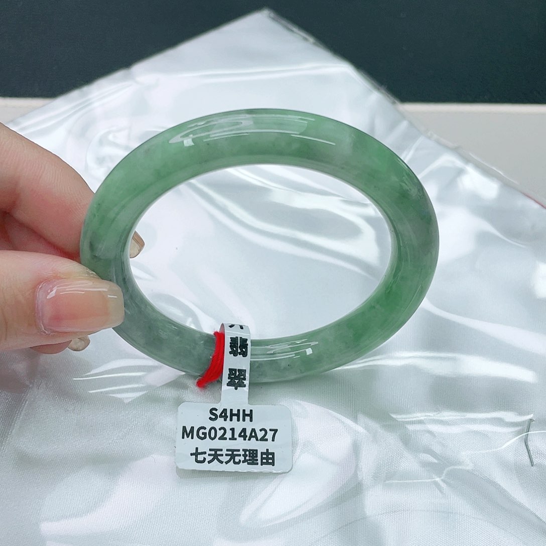 翡翠手镯未镶嵌圆53.8