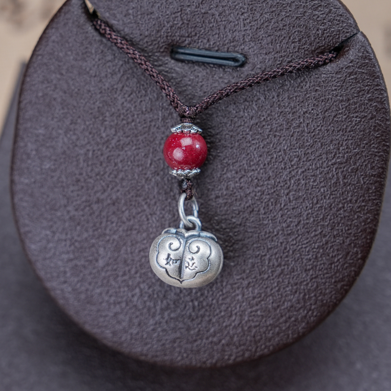 吊坠足银 999足银 事事称心 称心如意 小柿子项链好柿发生