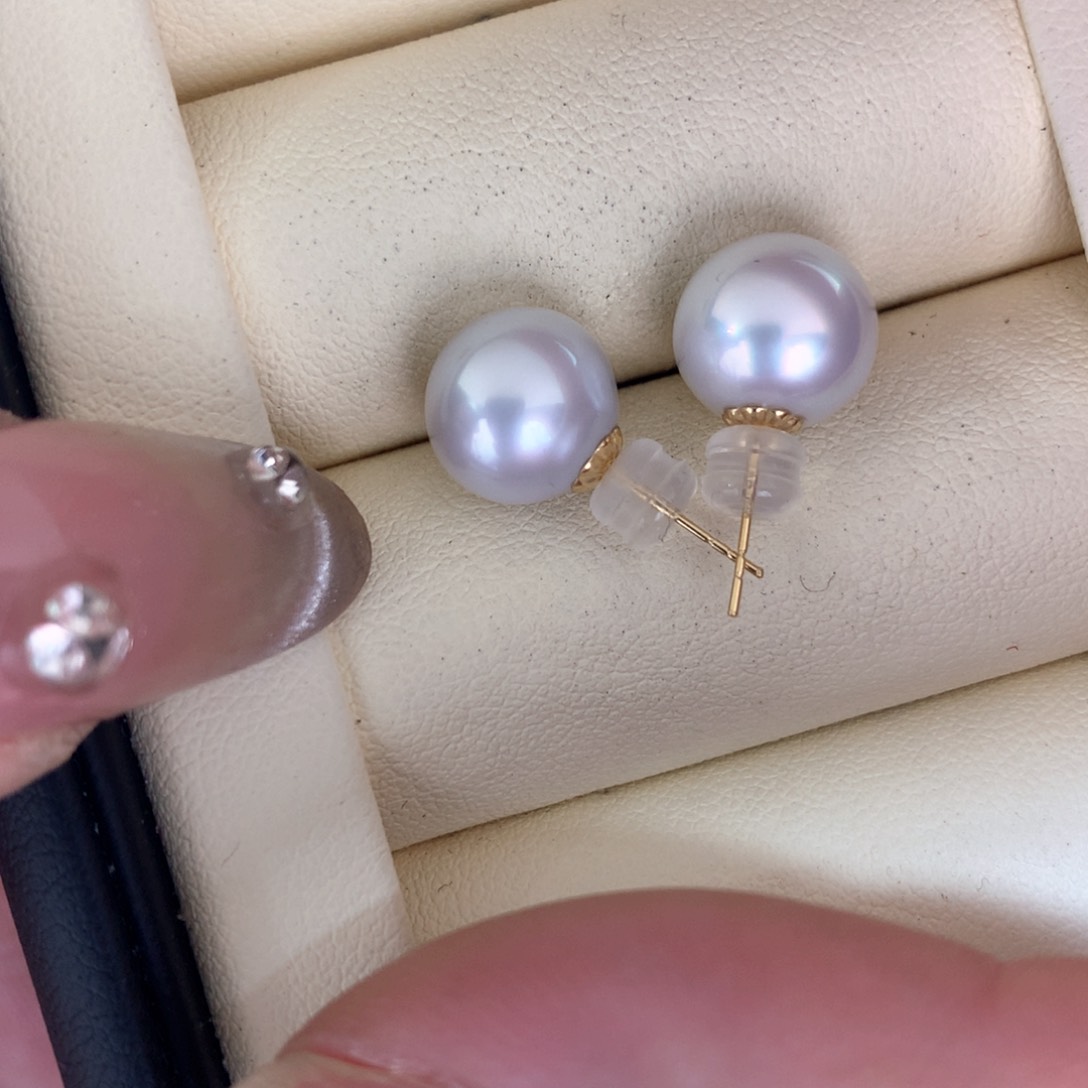海水珍珠耳饰18K金镶嵌