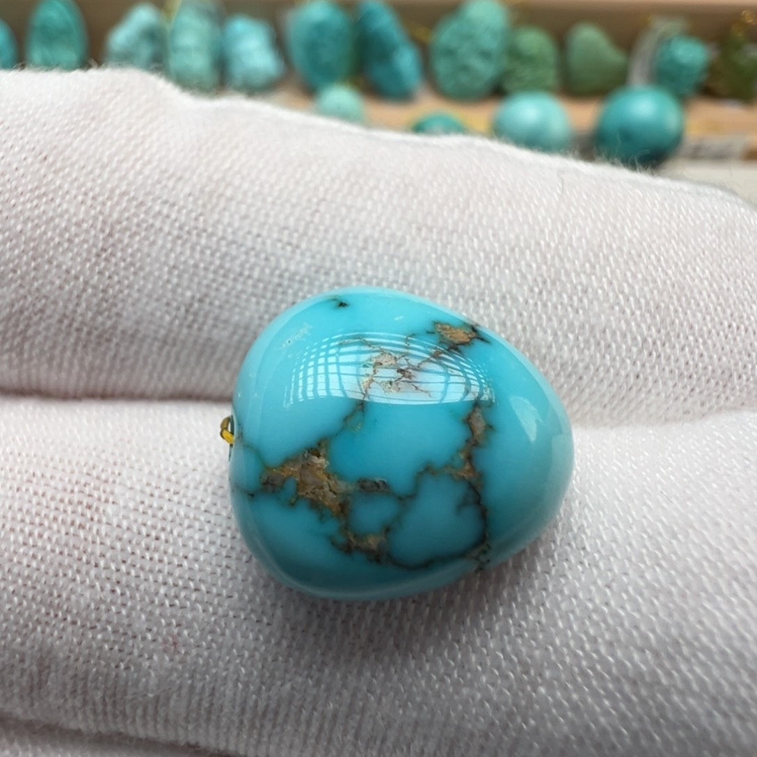 绿松石未镶嵌配饰13.6*14.1