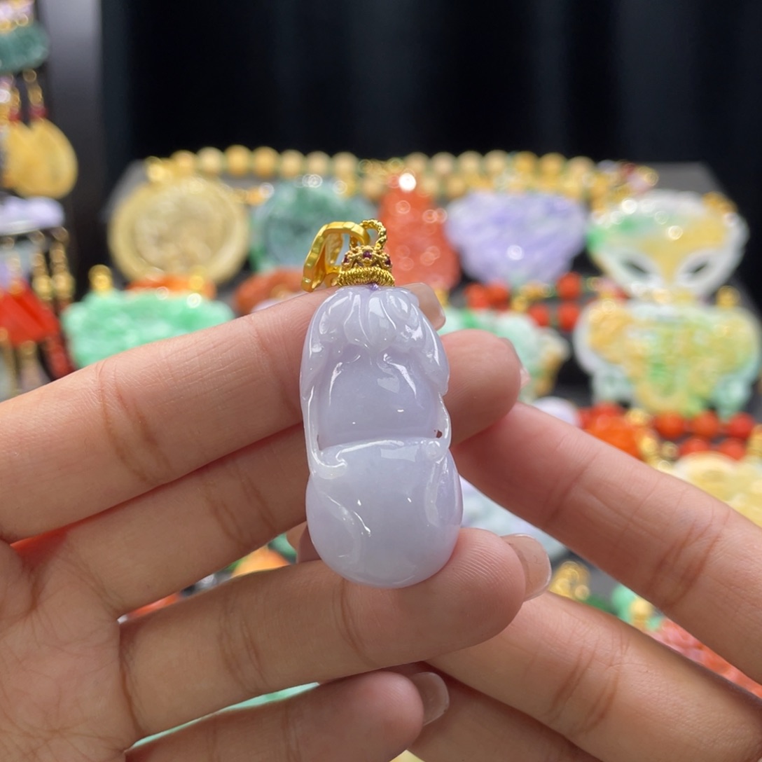 翡翠颈饰未镶嵌代编织