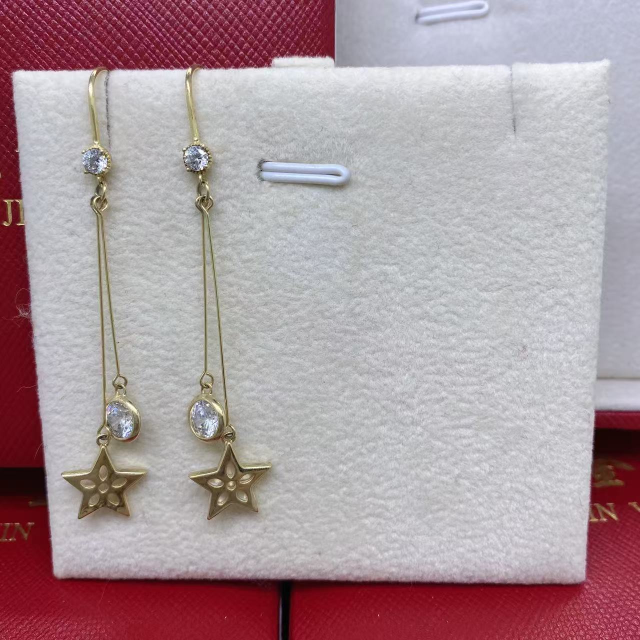 925银合成锆石耳饰 925银时尚耳饰