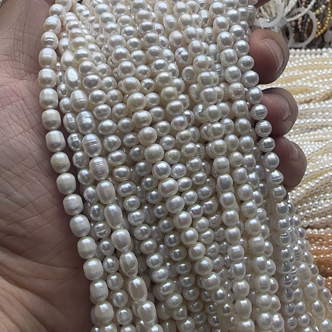 半成品淡水珍珠未镶嵌卡5+小胖枣