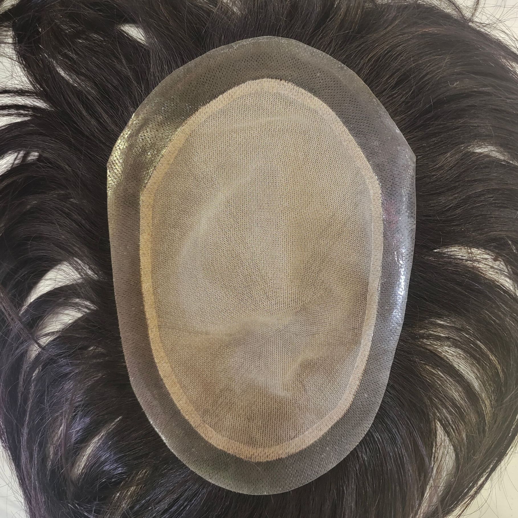 隐形无痕逼真隐形发际线全递针夏天透气男士假发头顶补发片