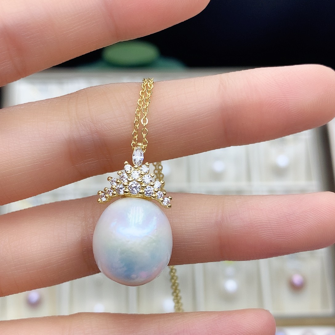 淡水珍珠颈饰合金