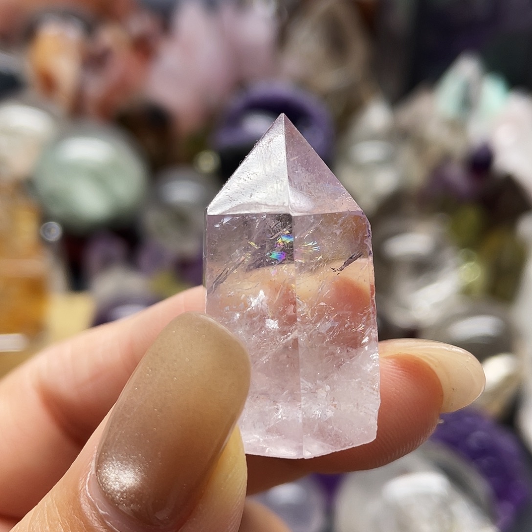 未镶嵌珠宝半成品水晶1紫水晶爆彩