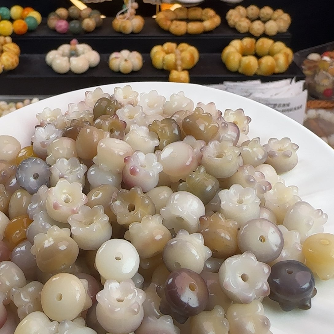 菩提根/象牙果手串卡12多肉葡萄铃兰花100颗批发