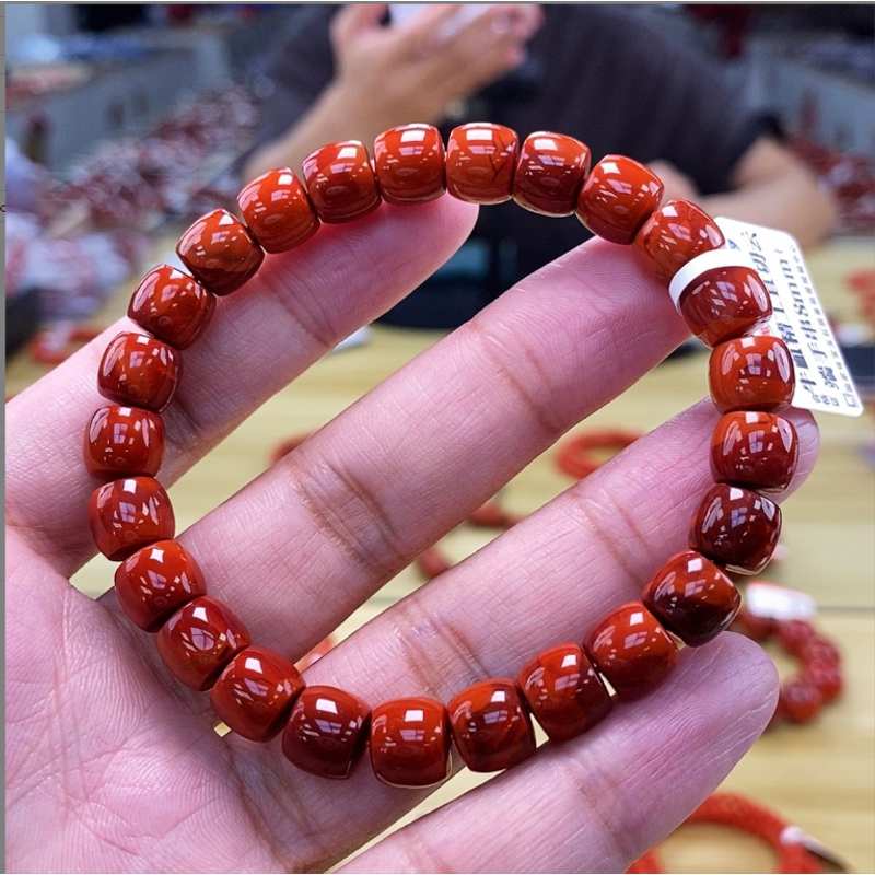 瓦西南红（典藏）妖牛血红直切手串8mm+ 多样性发一