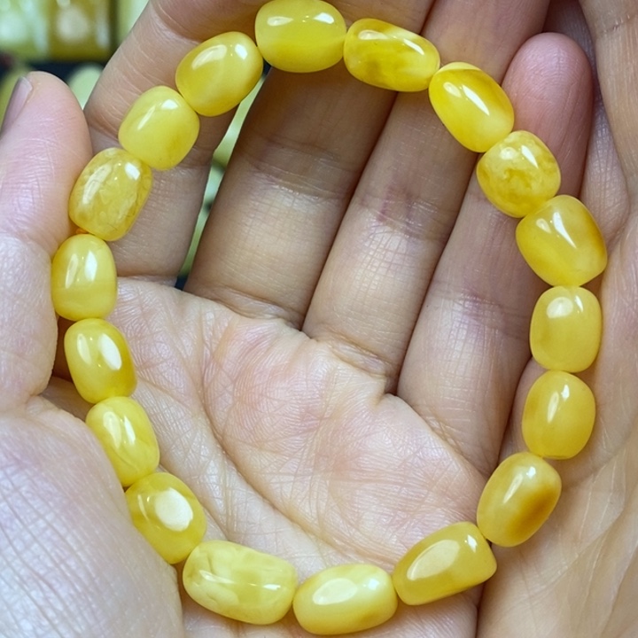 蜜蜡手链未镶嵌天然原矿假一赔十