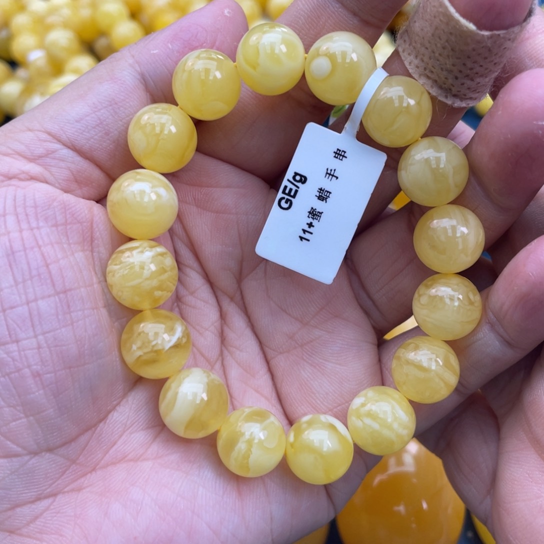 琥珀裸石未镶嵌琥珀蜜蜡11m m