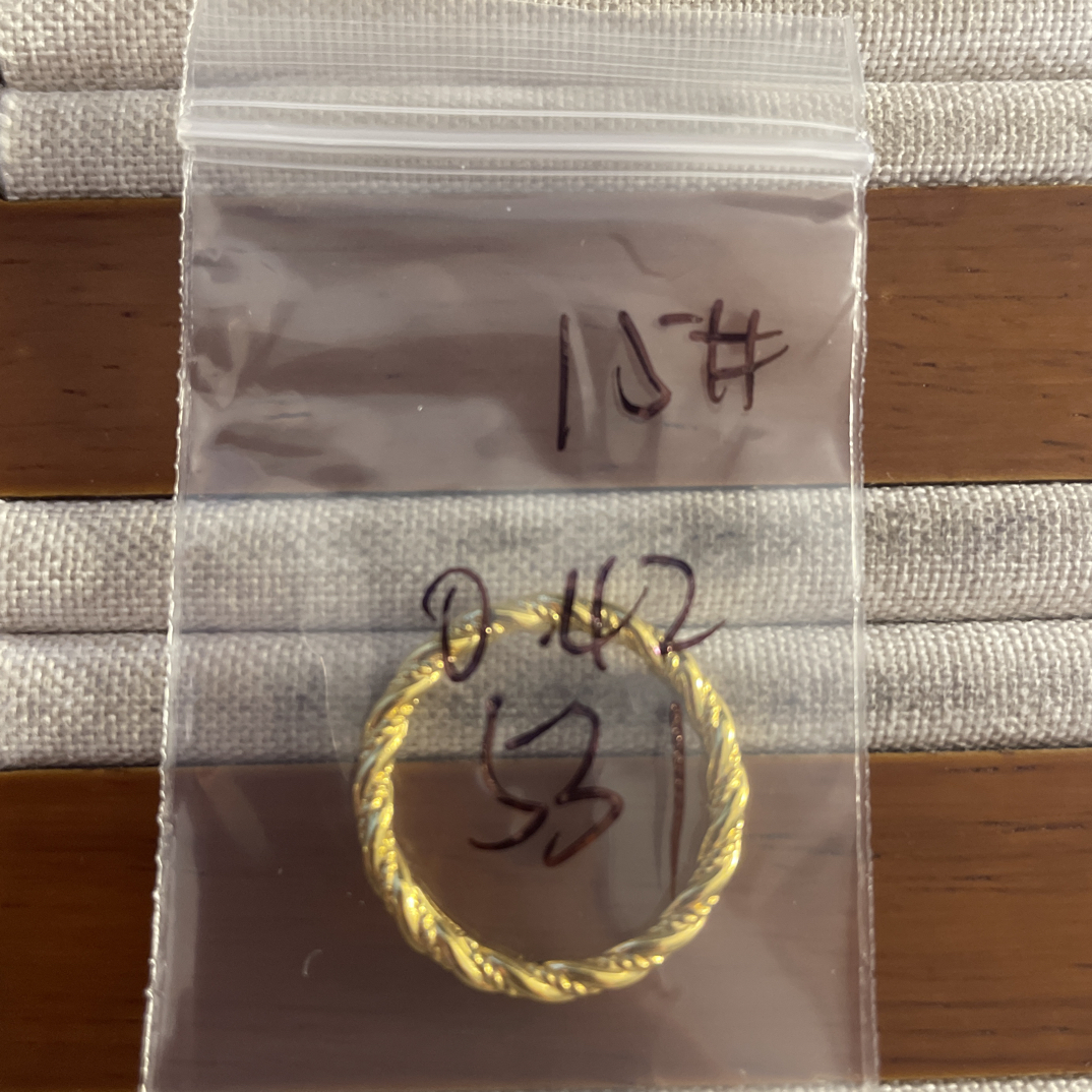 克重0.42 15号 麻花戒指 足金999