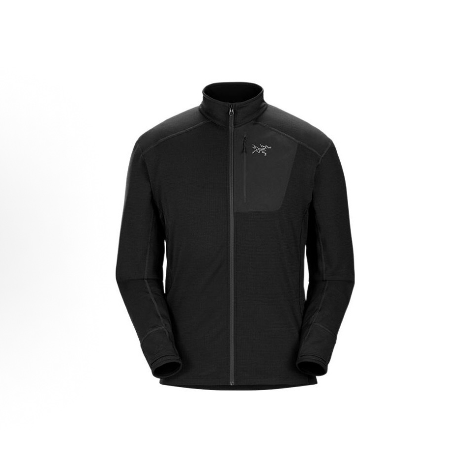  Delta Jacket 纯色拼接立领拉链夹克 男款 黑色  M