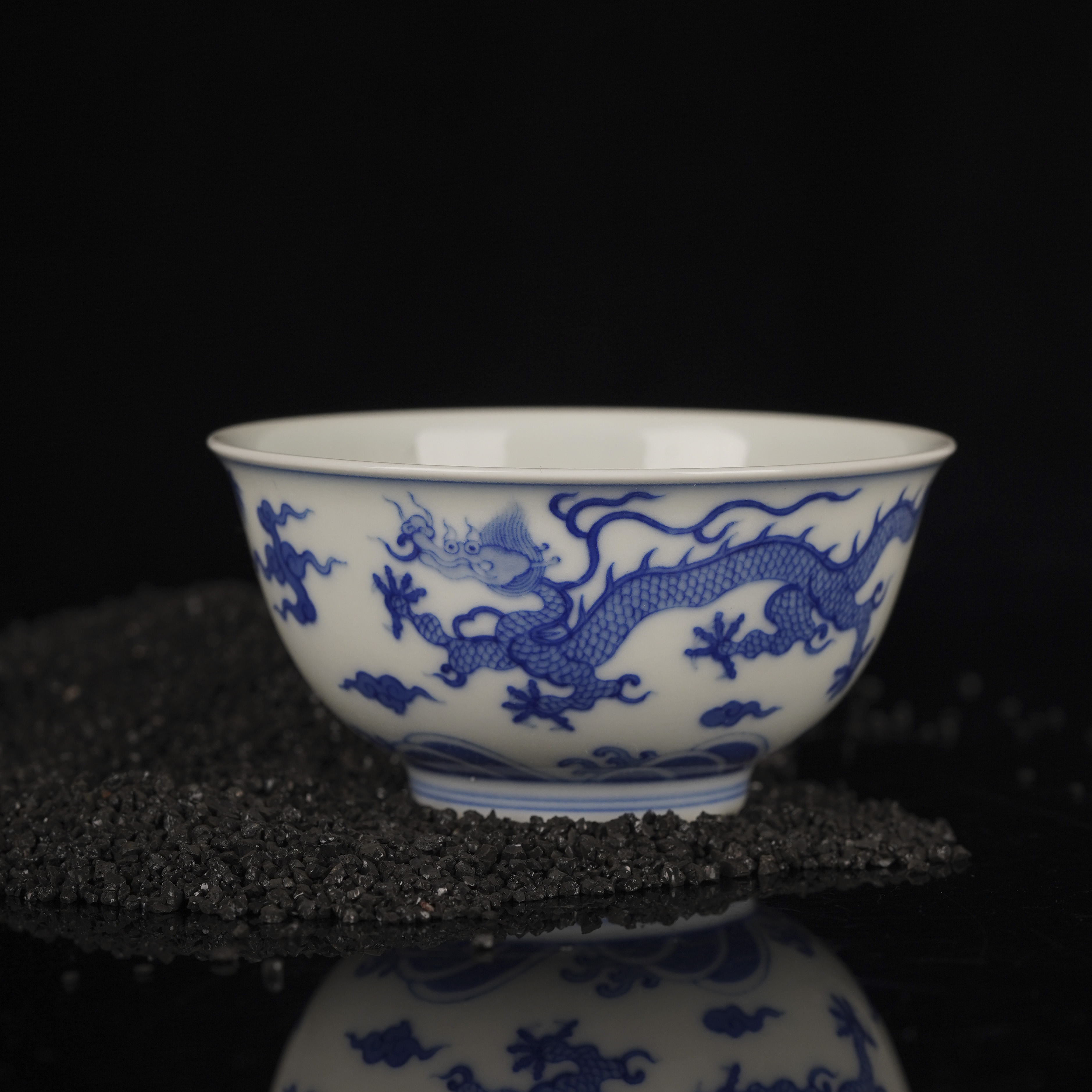 觉山隐窑(精选）觉山隐窑清仿明成化双龙杯景德镇陶瓷高端茶具