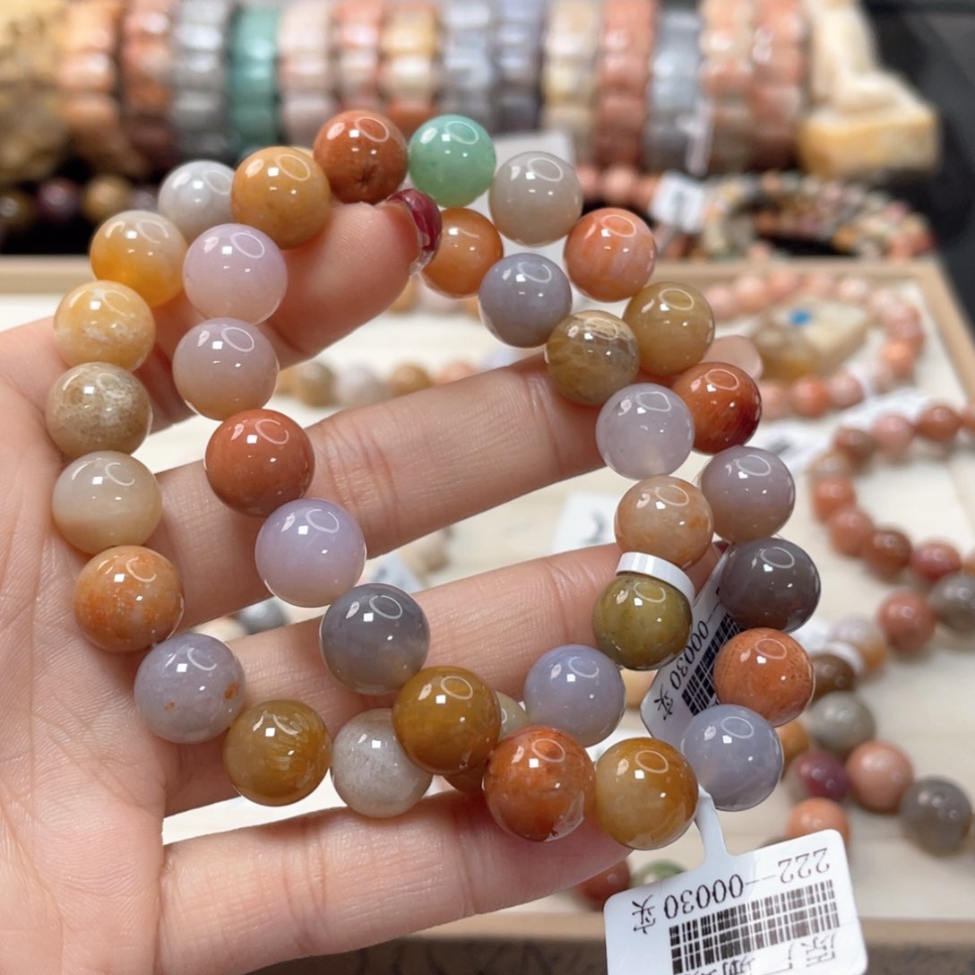 硅化珊瑚（珊瑚玉）手链未镶嵌褚*脸864