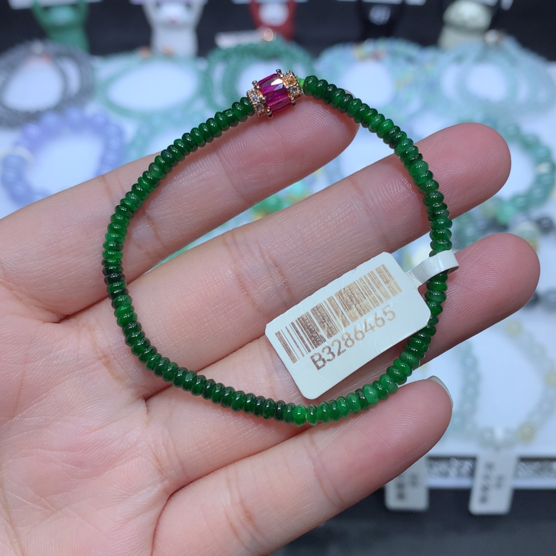 翡翠未镶嵌手串天然