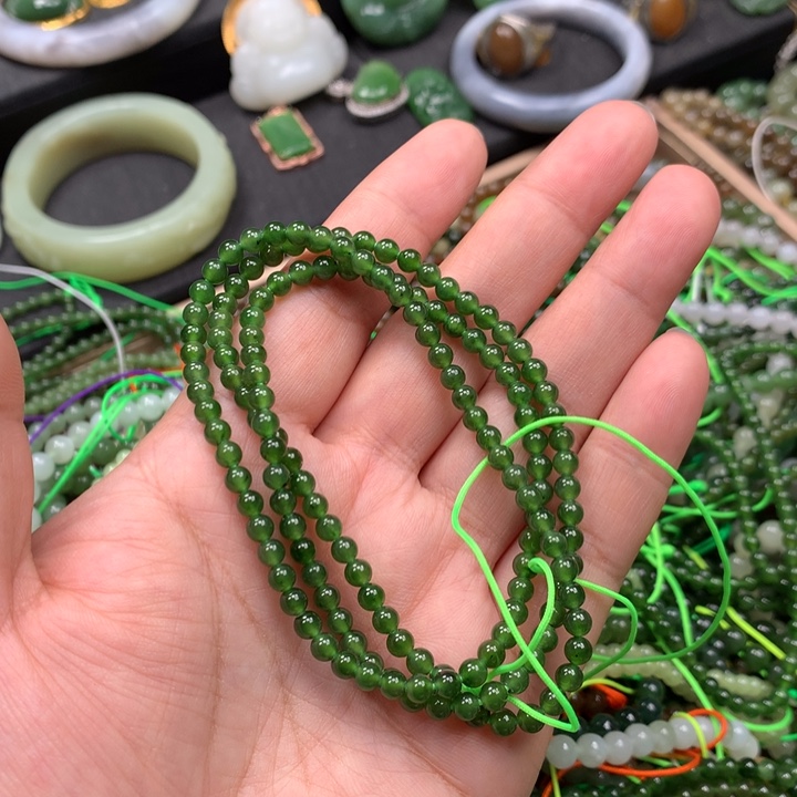 和田玉未镶嵌手链115