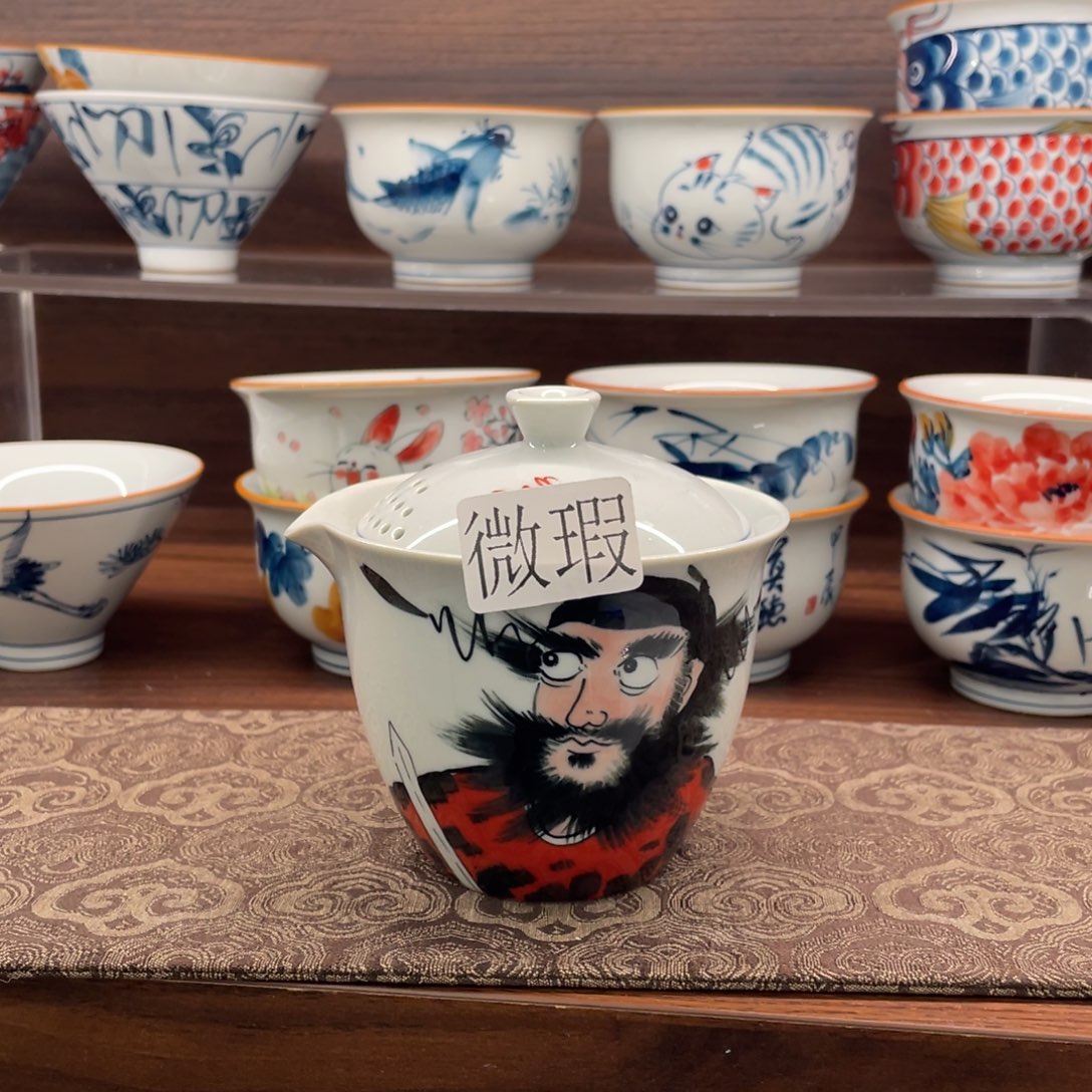 微瑕釉下彩纯手绘