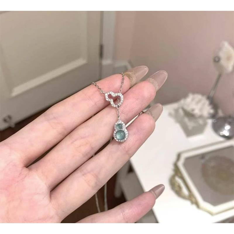 60-XL葫芦925银莫桑钻渡18K发夹