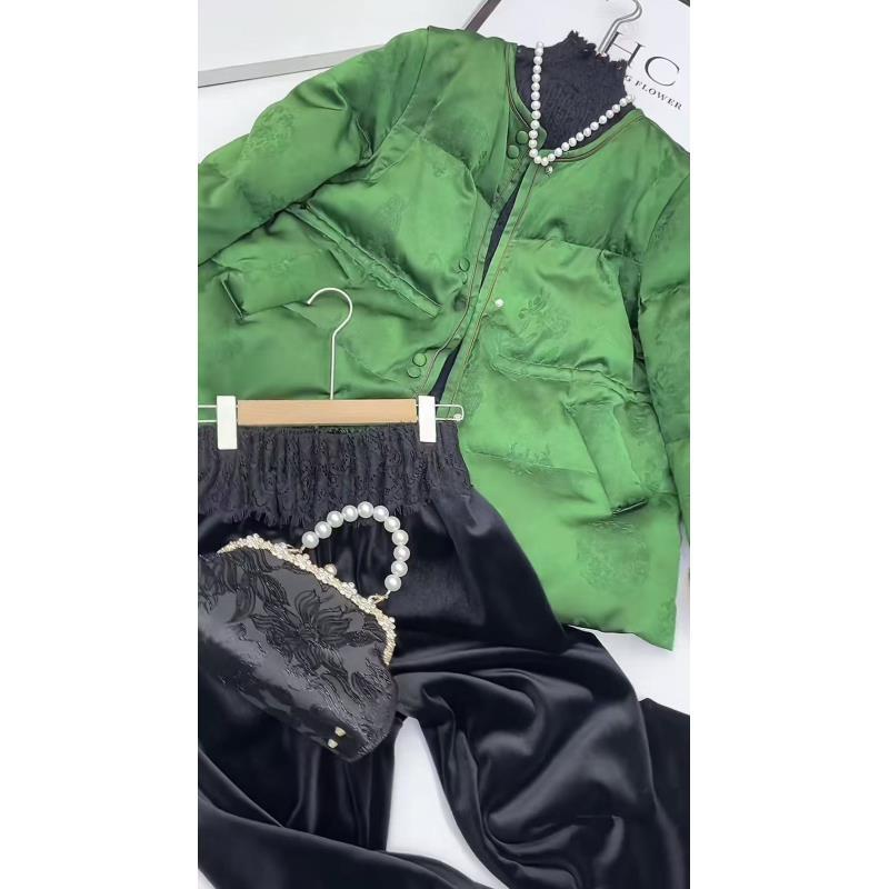 【棉服】万物生--2025新品中式国风时尚休闲百搭绿色宽松轻奢保暖