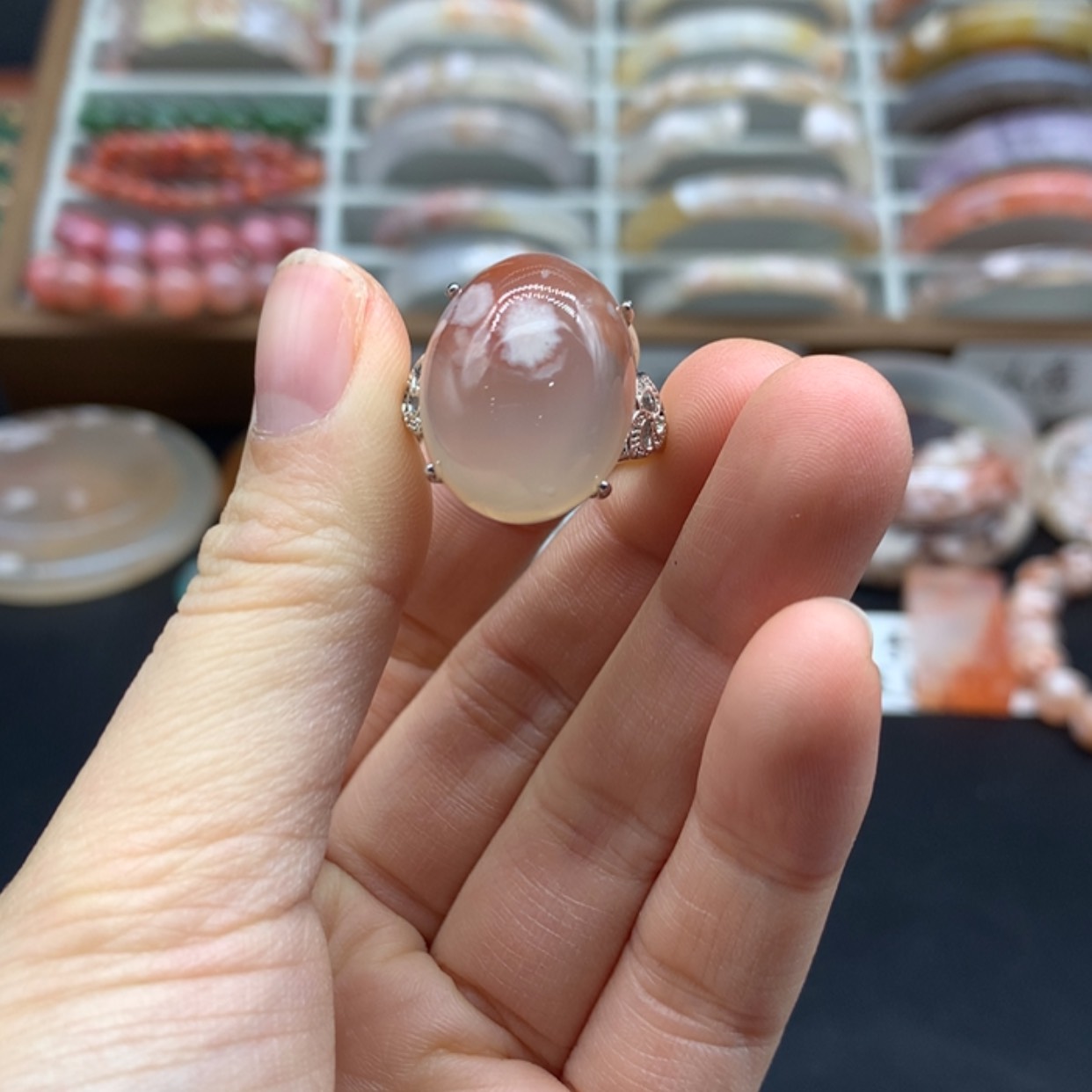 【闪购商品】玛瑙/玉髓戒指未镶嵌