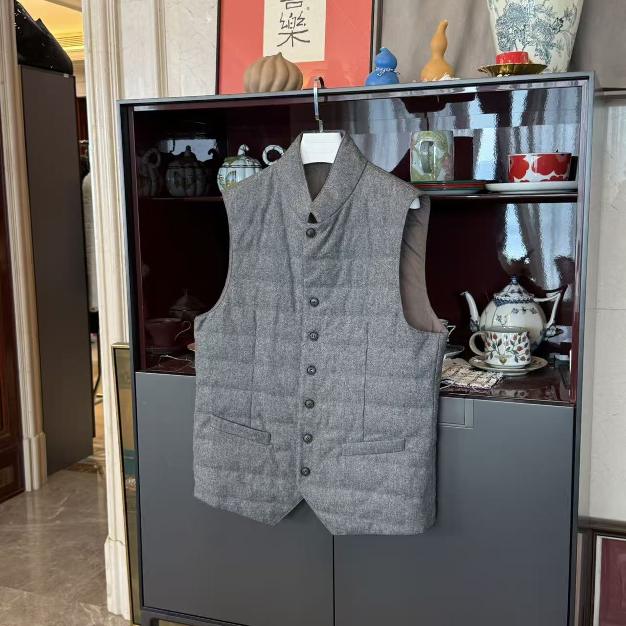 《男款》MYL 2025秋冬新品羊毛羽绒服拉链无袖马夹白鸭绒羽绒外套