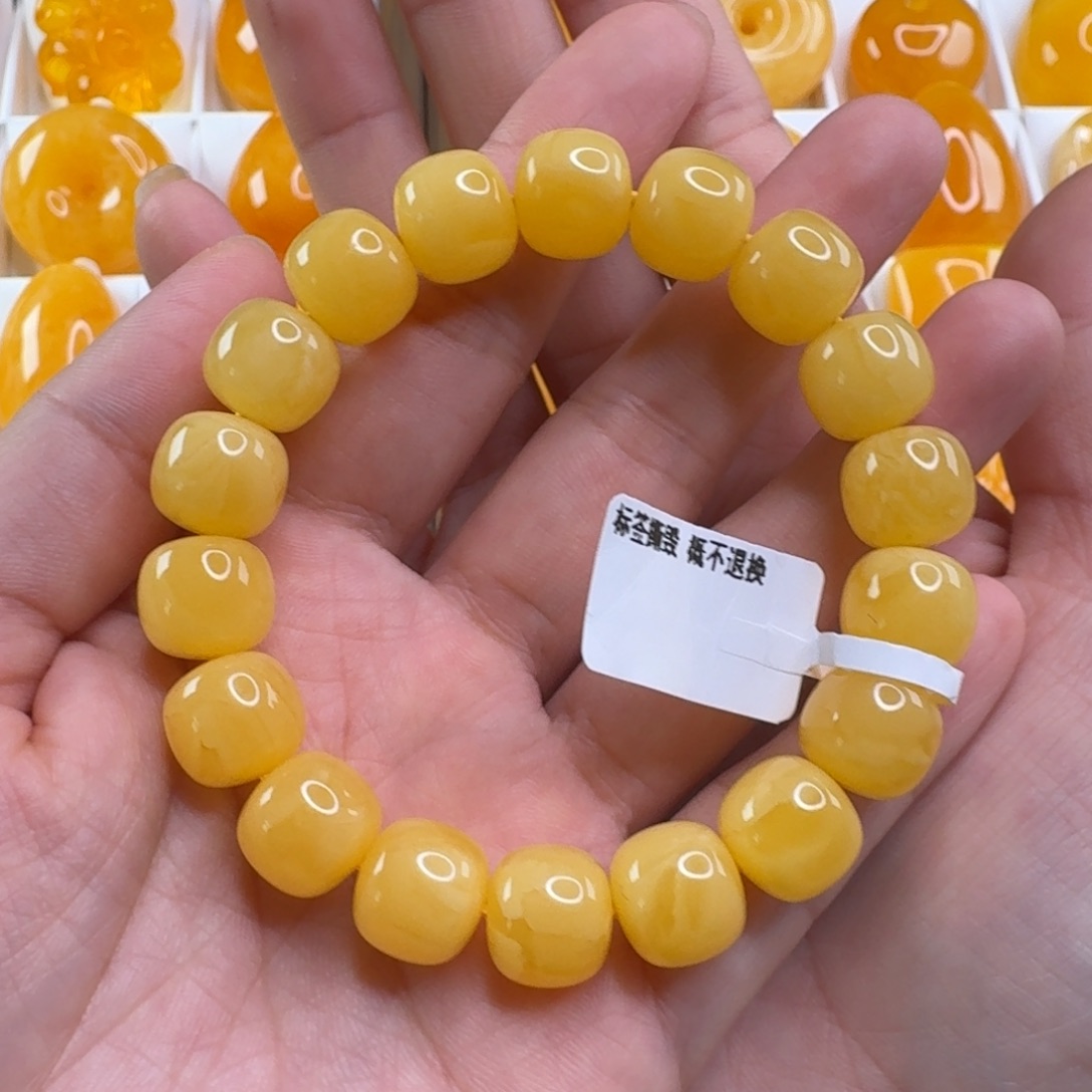 蜜蜡毛衣链未镶嵌