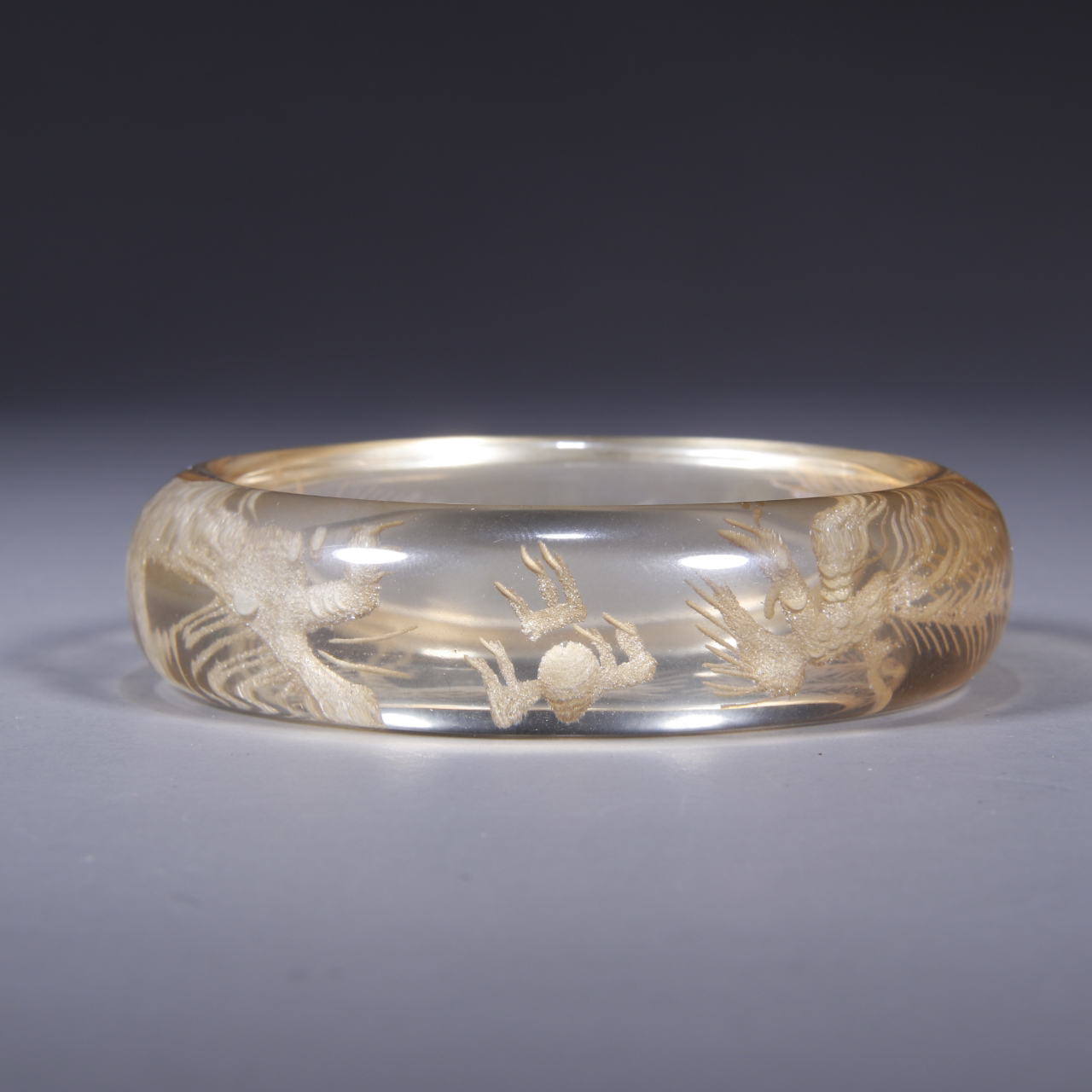 文山居K 水晶龙纹手镯