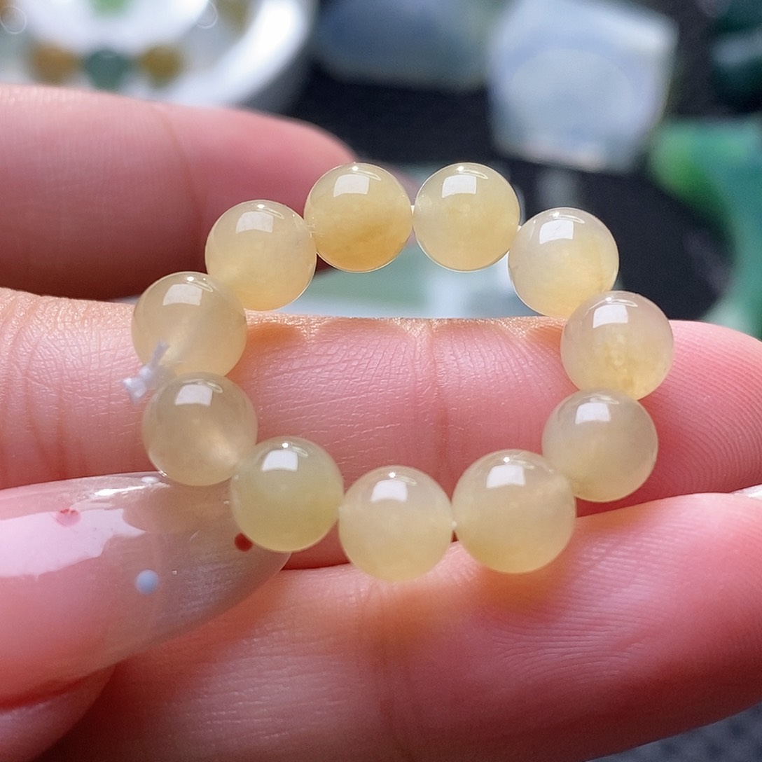 定制翡翠未镶嵌卡6+珠子