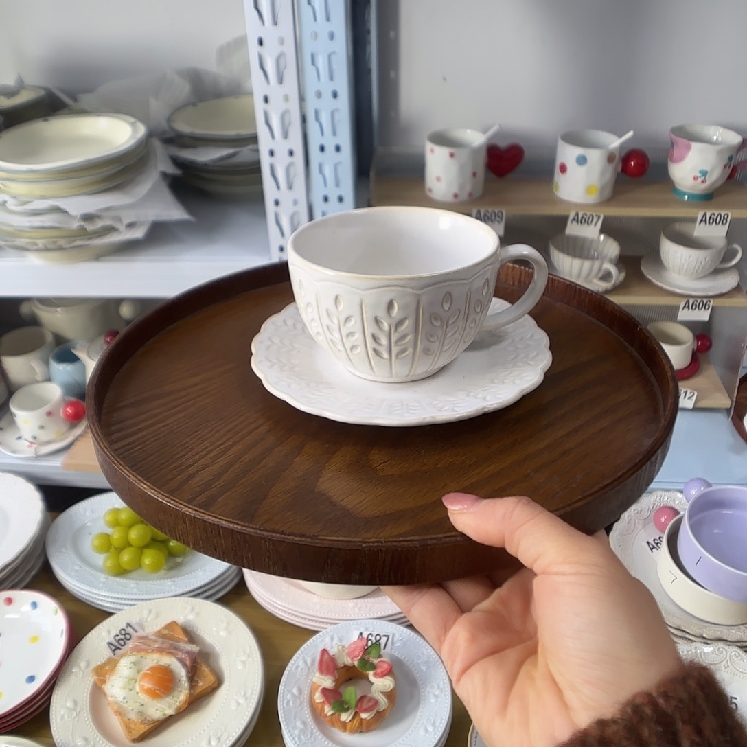 瓷片瑕疵特价陶瓷咖啡杯碟