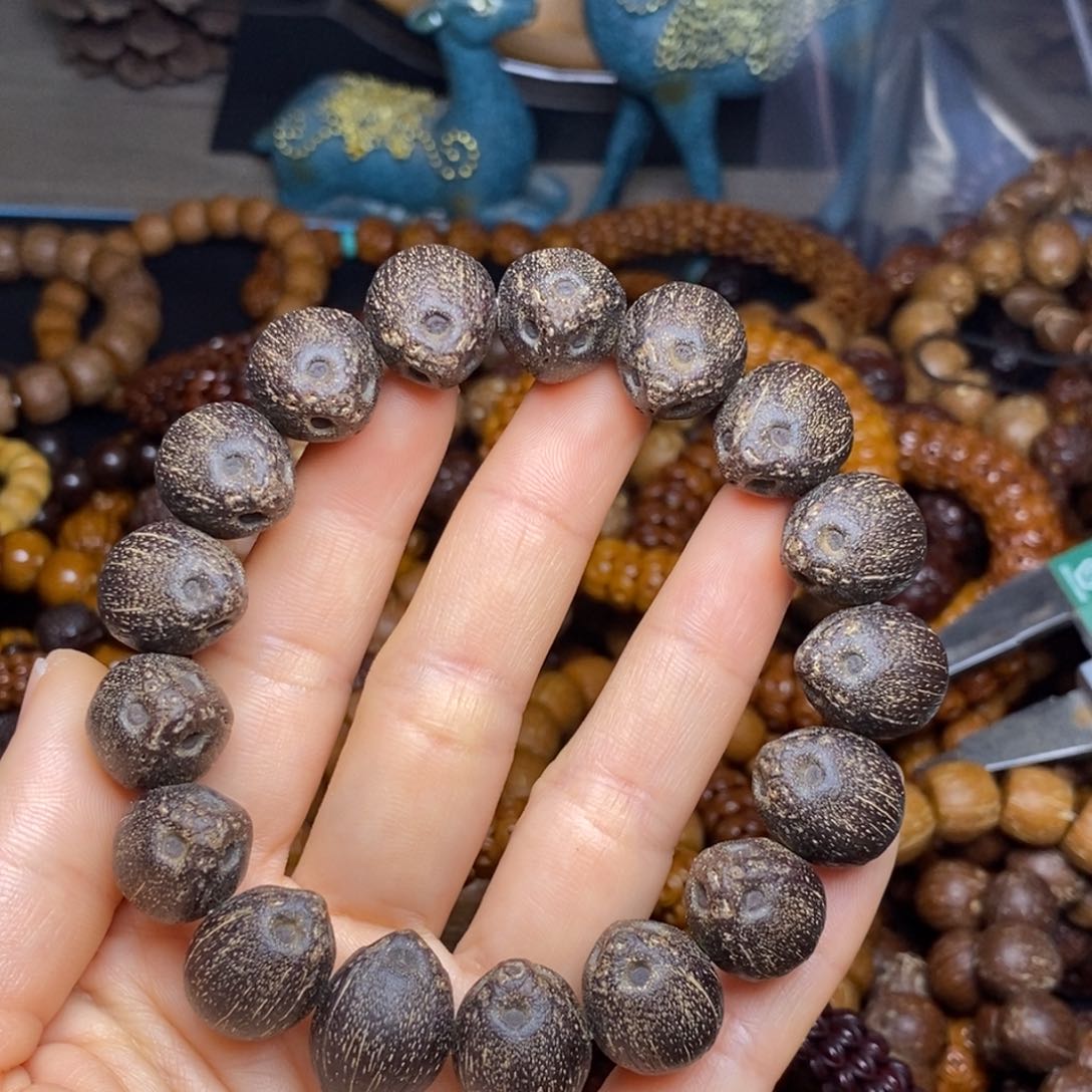 紫金鼠手串思原皮黑金15尺寸