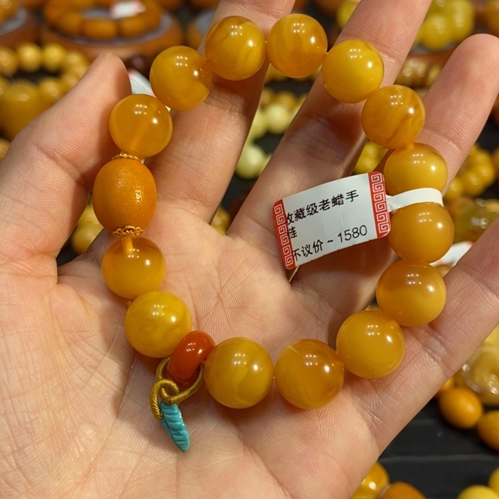 琥珀手链未镶嵌蜜蜡
