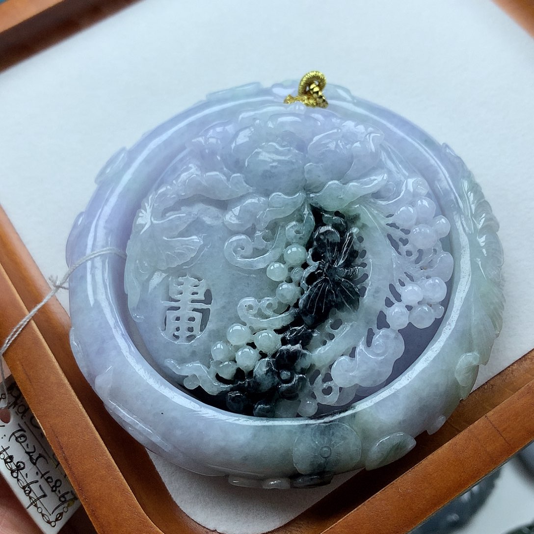 翡翠未镶嵌手镯复古风格61