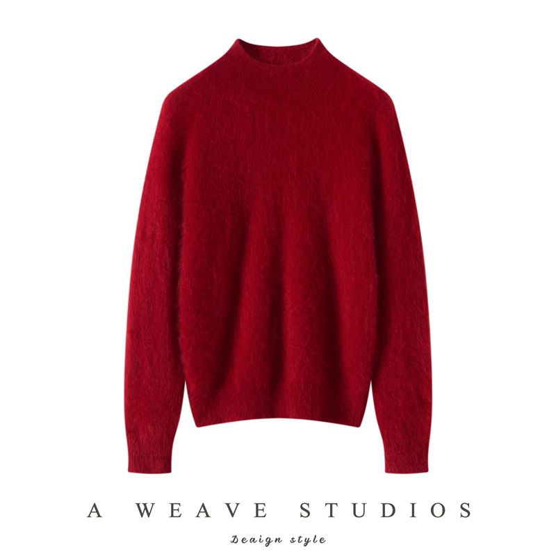 高端纯羊绒拉绒女百搭女士一线半高领长袖时尚休闲百搭