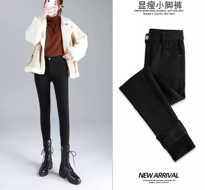 [博来]加绒加厚款提臀收腹塑形瘦身弹力小脚裤