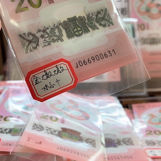 塑料小蛇钞066900631标十 金墩墩