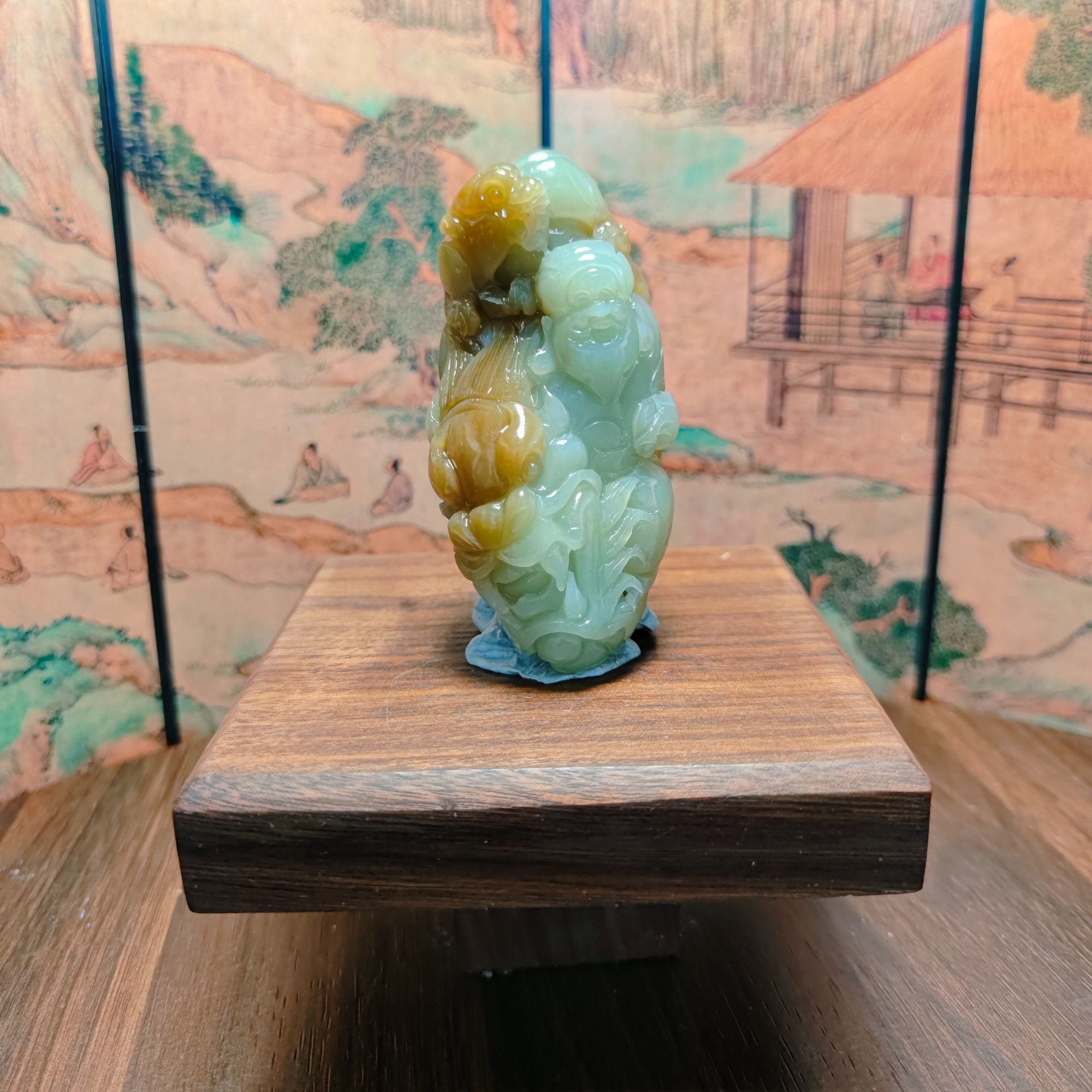 R和田玉财神手把1398