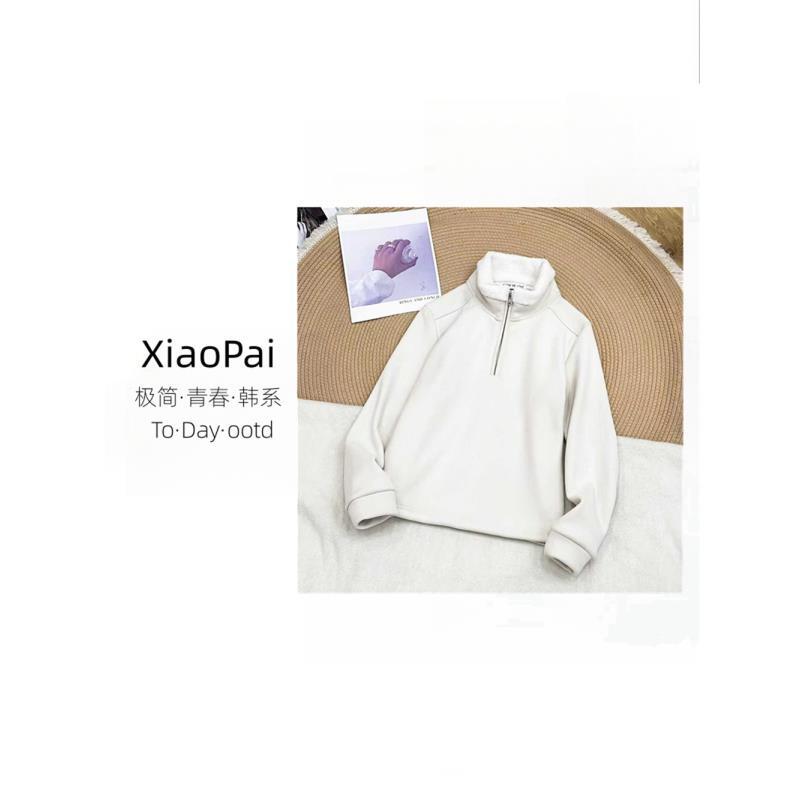 XIAOPAI-[时尚百搭]25冬季休闲纯色简约立领长袖卫衣GL-SG661