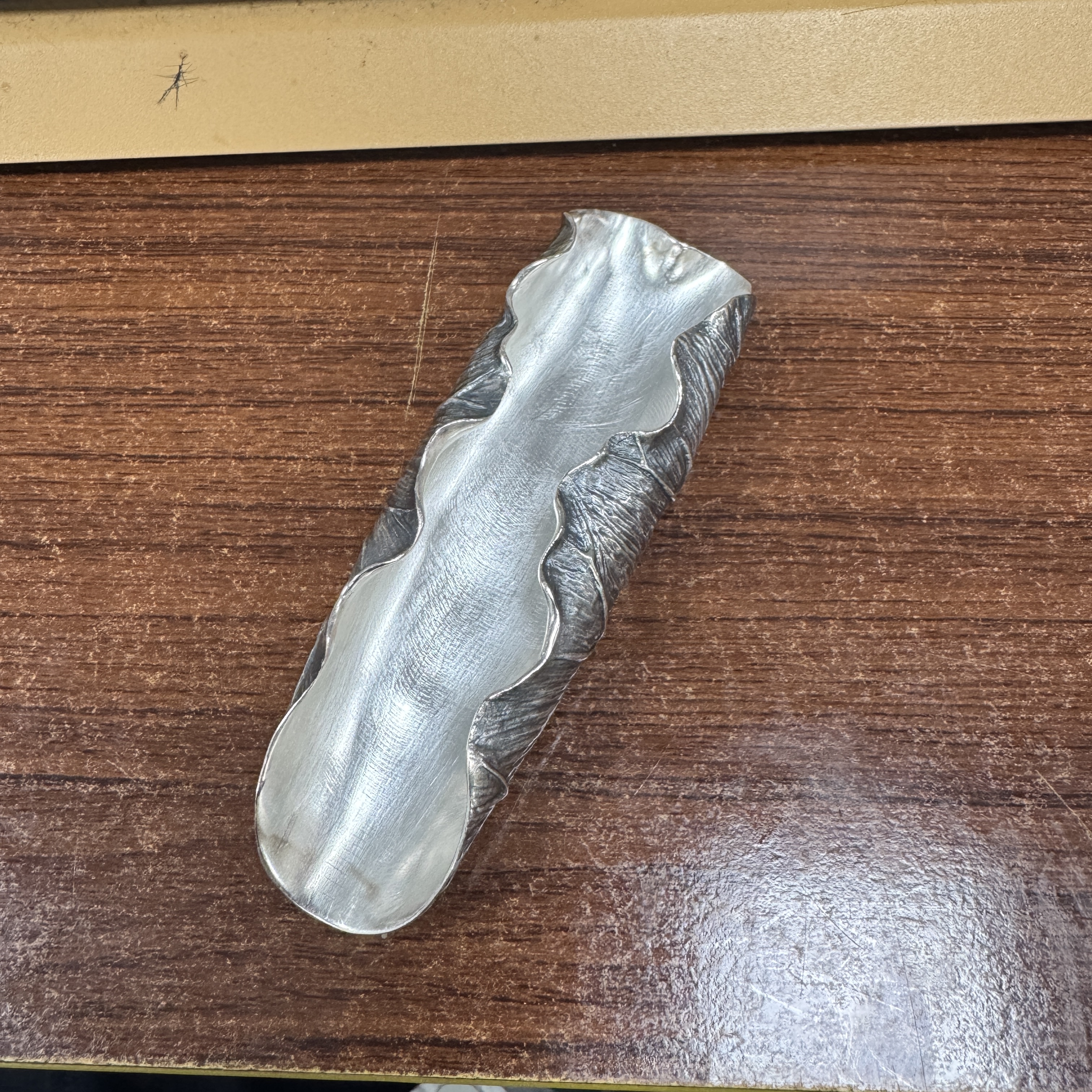 九乐 足银银制品 足银999荷叶茶则