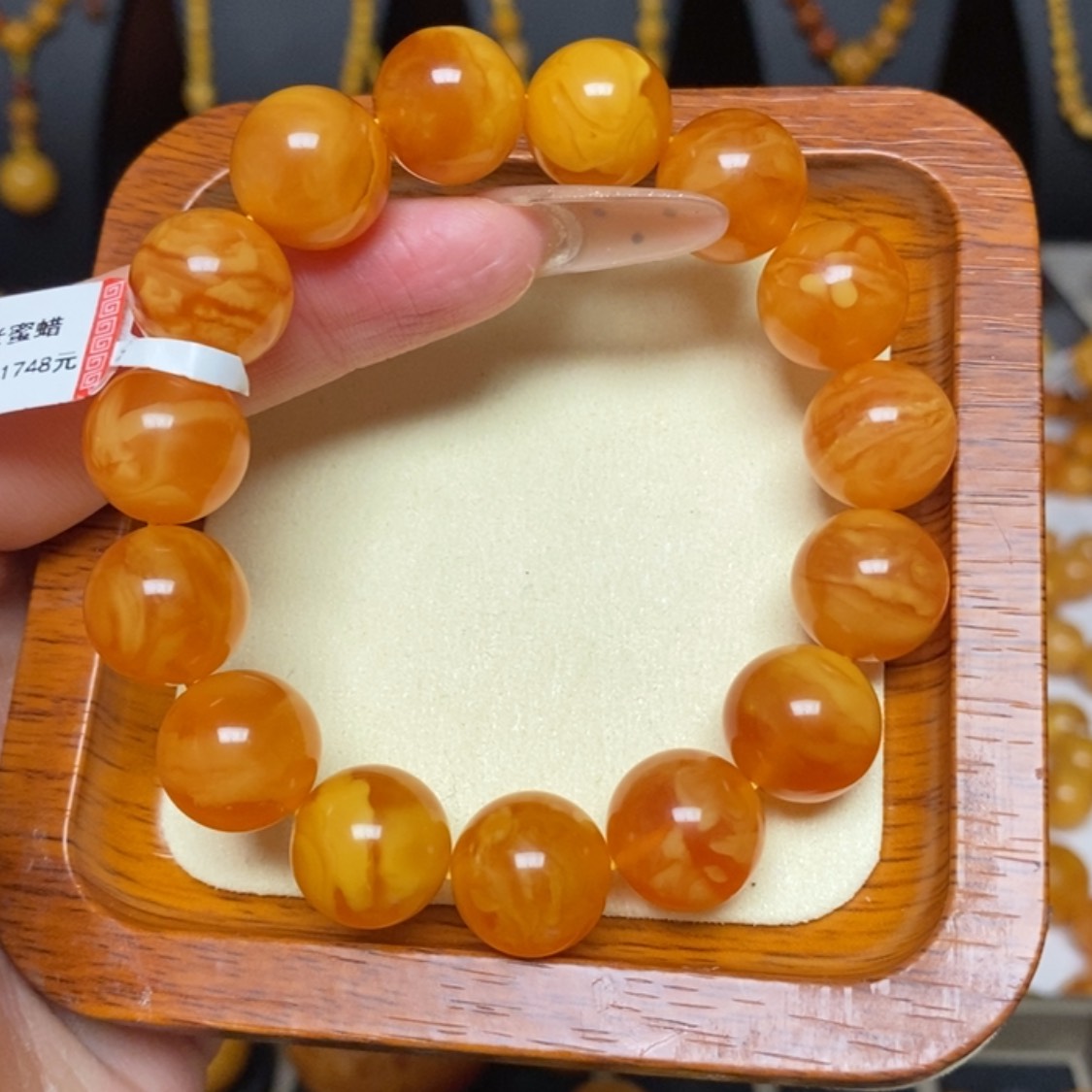 【闪购商品】蜜蜡手链未镶嵌手串