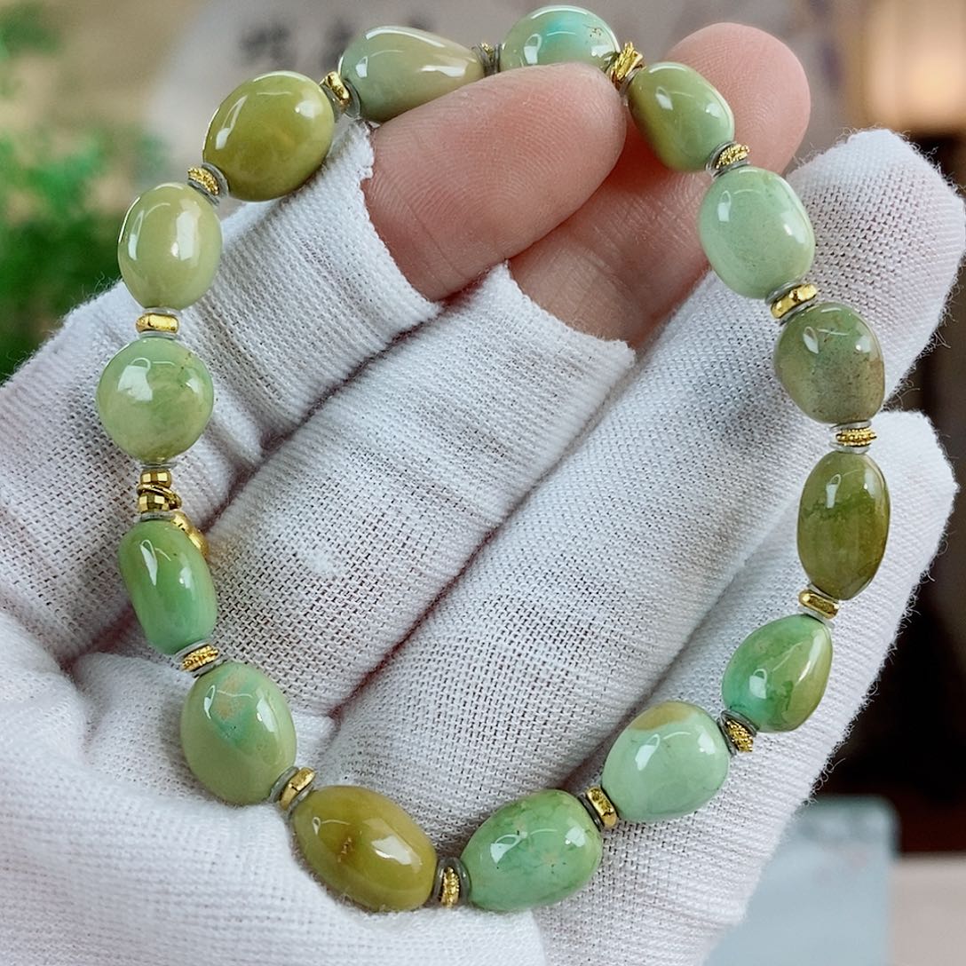 18K金镶嵌绿松石珠宝奇石