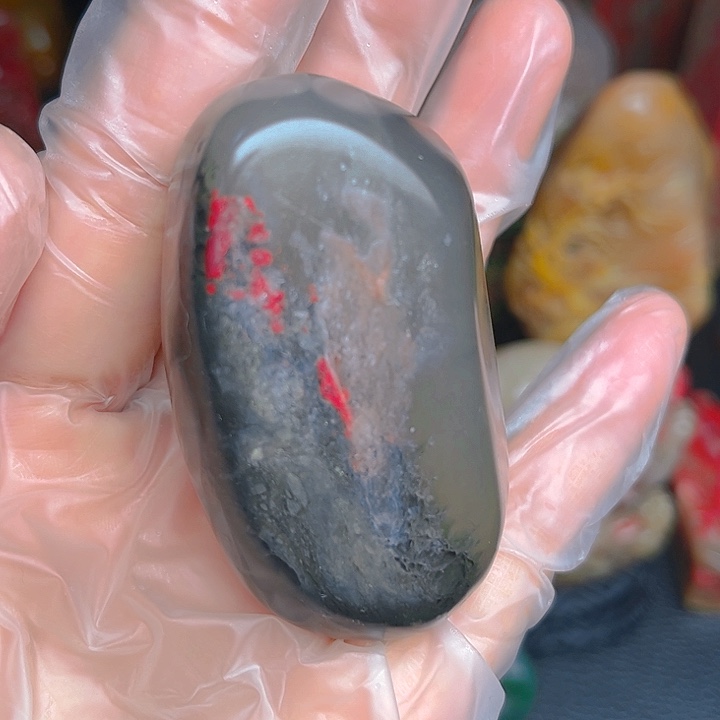 昌化石昌化鸡血石原石把件