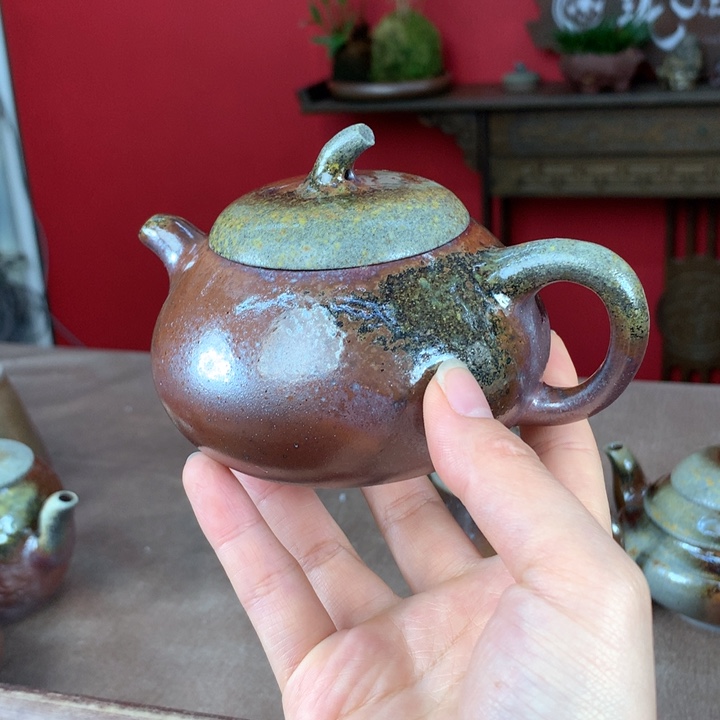 紫砂柴烧紫砂纯自然柴烧