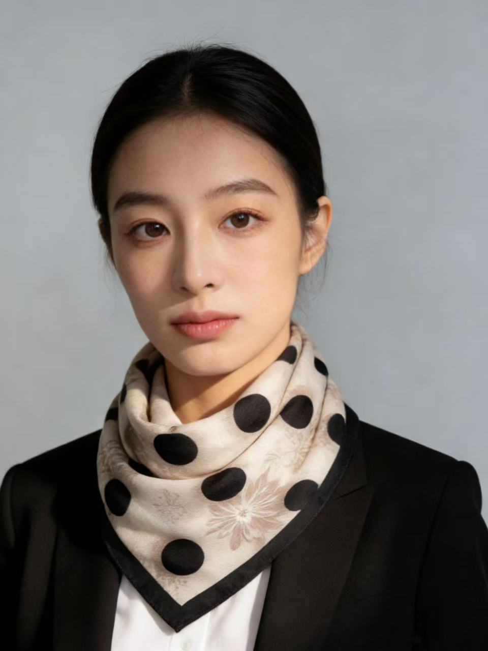 【清木优选】C079【波点花棕】秋季新款丝毛保暖围巾冬季女士披肩